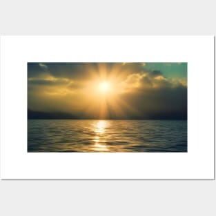 Sunrise from Ocean Posters and Art